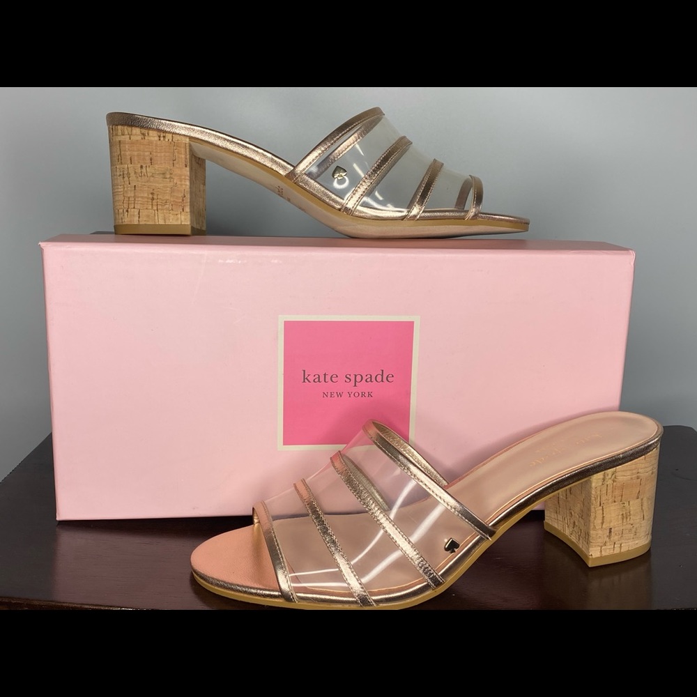 kate spade whitby clear strap mule